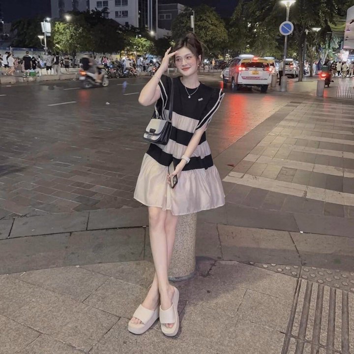 Đầm Váy Nữ Phối Voan Tay Cánh Tiên Bt908- Nana House - Ảnh 4