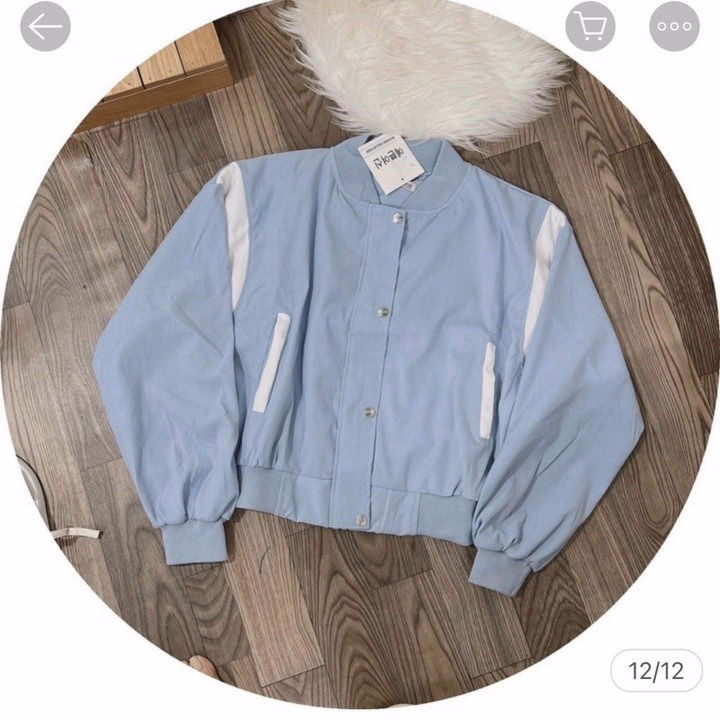 Áo Khoác Bomber Nữ Dáng Lửng Nút Bấm Áo Trơn Cực Đẹp Phong Cách - Htm Fashion - Ảnh 2