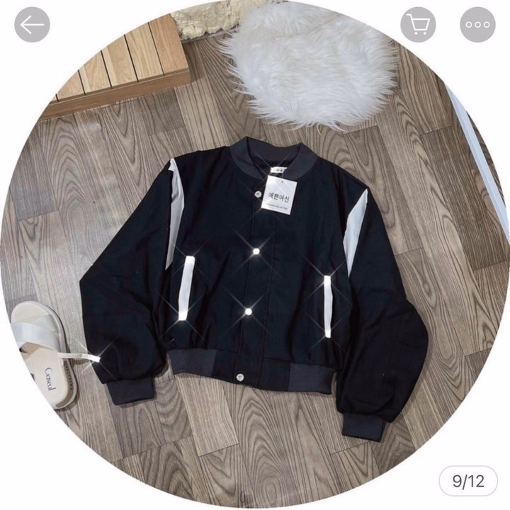 Áo Khoác Bomber Nữ Dáng Lửng Nút Bấm Áo Trơn Cực Đẹp Phong Cách - Htm Fashion - Ảnh 5