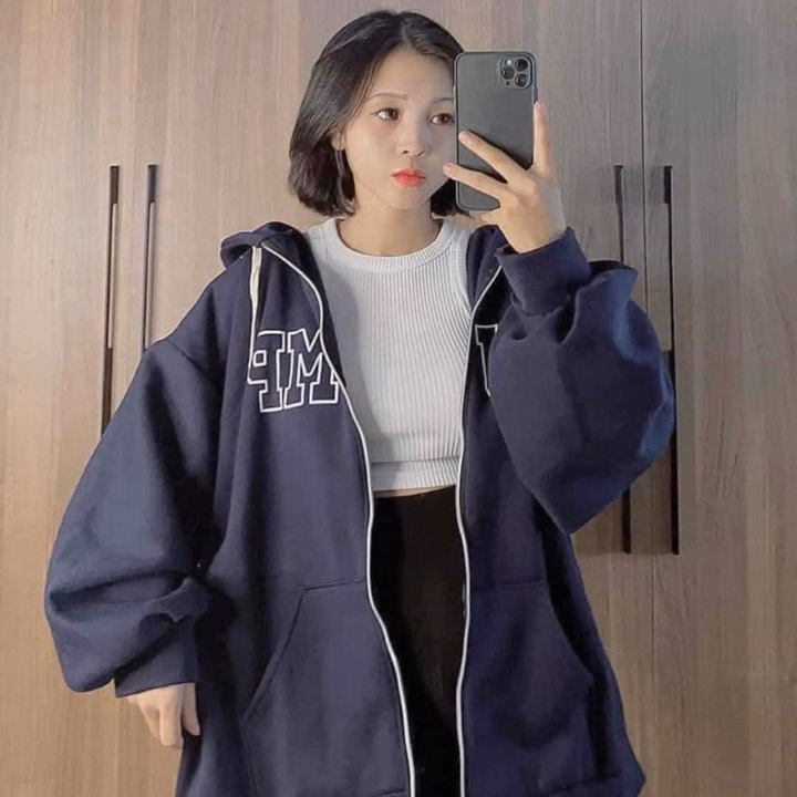 Áo Khoác Nỉ Form Rộng Chữ Jump Mũ 2 Lớp Form Rộng - Ảnh 3