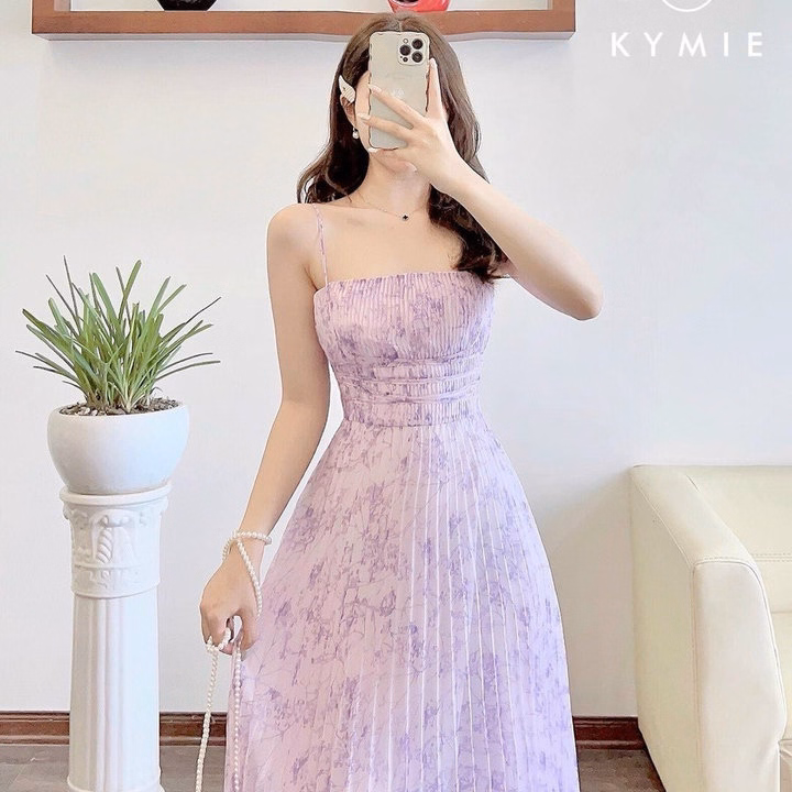 Set Đầm Voan Dập Ly Xếp Ngực Kèm Áo Khoác Sh1459- Sam Store - Ảnh 5