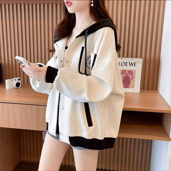 Áo Khoác Nỉ Dây Kéo Phối Túi Ngực Thêu Chữ R Dây Viền Siêu Xinh Form Rộng Ut33 - Golden Dream - Ảnh 6