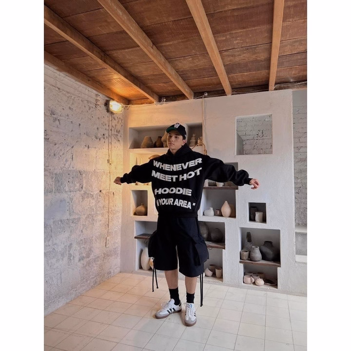 Áo Nỉ Hoodie Chữ Nổi Whenever Meet Siêu Hot - Htm Fashion - Ảnh 3