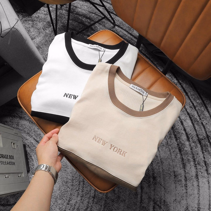 Áo Thun Cổ Tròn Newyork Phối Chất Cotton Mềm Mịn Thoáng Mát P221 - Lady'S Passion - Ảnh 14