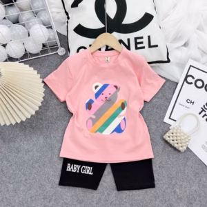 Bộ Đồ Bé Gái Mẫu Lửng Gấu Ql10 Chất Vải Mát Thấm Hút Mồ Hôi Nmk - Be Yourself