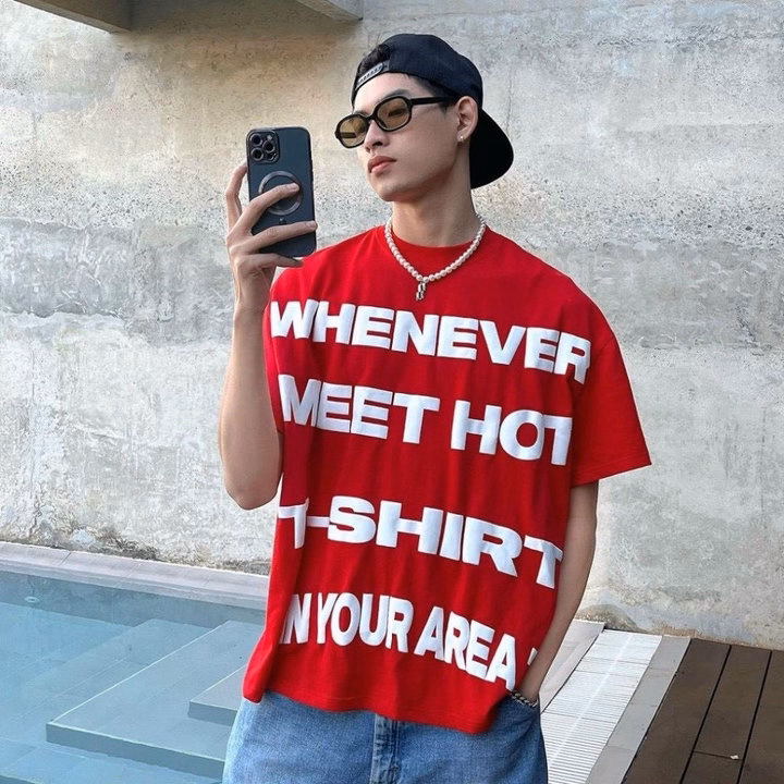 Áo Thun Form Rộng Unisex Nam Nữ In Nổi Chữ Meet Not Áo Thun Cặp Đôi Hot Tp65 - Golden Dream