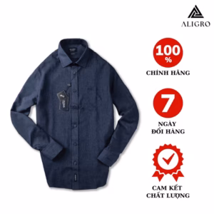 Áo Sơ Mi Nam Công Sở Dài Tay Aligro Màu Navy Algs158 - Aligro