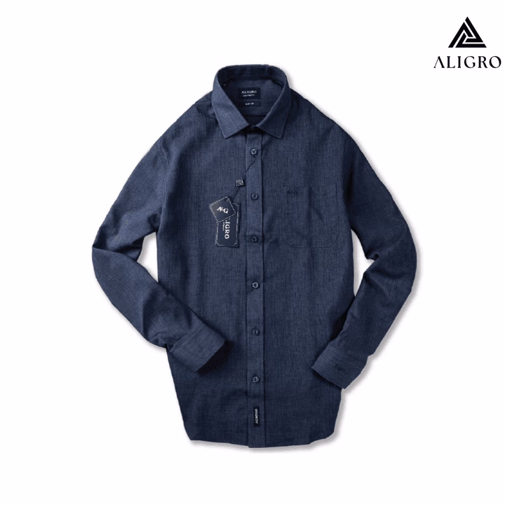 Áo Sơ Mi Nam Công Sở Dài Tay Aligro Màu Navy Algs158 - Aligro - Ảnh 2