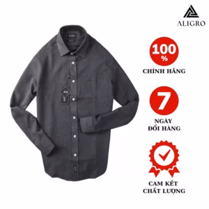 Áo Sơ Mi Nam Dài Tay Aligro Chất Liệu Pirma Cotton Mềm Mịn, Kiểu Dáng Đơn Giản, Tinh Tế Algs159 - Aligro
