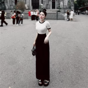 Set Áo Len Phối Viền Cổ Tay Kèm Quần Lụa Sh80J- Sam Store