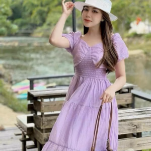 Đầm Tay Phồng Mocking(Có Mút) Sh85K- Sam Store