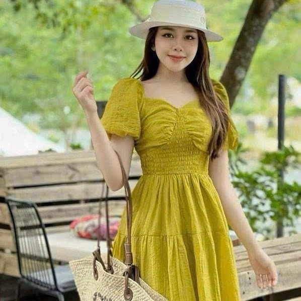 Đầm Tay Phồng Mocking(Có Mút) Sh85K- Sam Store - Ảnh 2