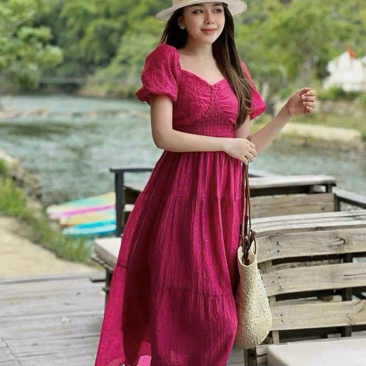 Đầm Tay Phồng Mocking(Có Mút) Sh85K- Sam Store - Ảnh 4