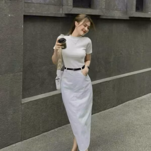 Set Áo Thun Borip Kèm Chân Váy Kaki(Có Dây Lưng)Bh90N- Nana House