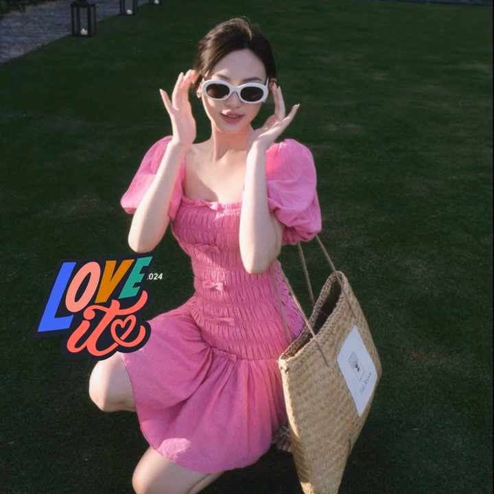 Đầm Tay Phồng Gắn Nơ Mocking 2 Thân Bh95U- Nana House - Ảnh 5