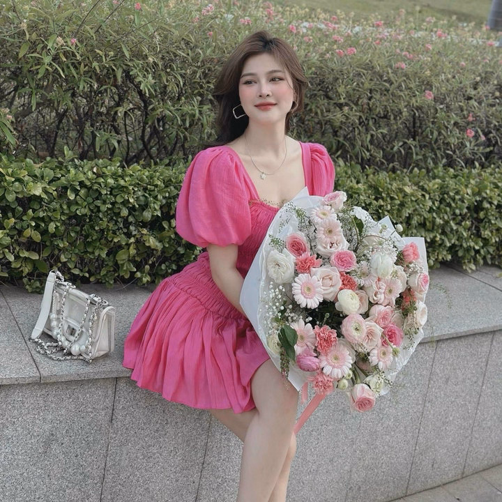 Đầm Tay Phồng Gắn Nơ Mocking 2 Thân Bh95U- Nana House - Ảnh 3