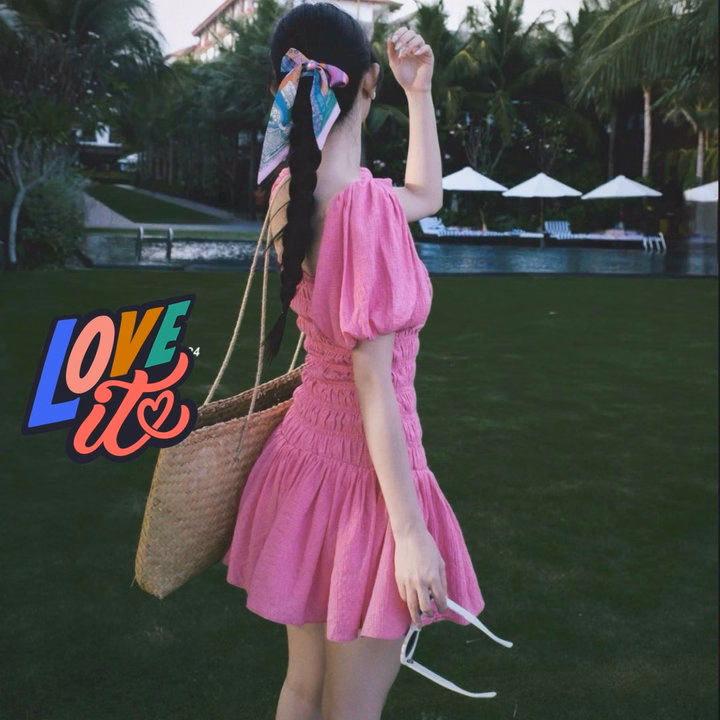 Đầm Tay Phồng Gắn Nơ Mocking 2 Thân Bh95U- Nana House - Ảnh 10