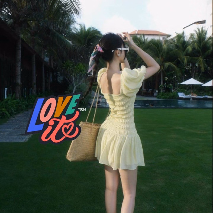 Đầm Tay Phồng Gắn Nơ Mocking 2 Thân Bh95U- Nana House - Ảnh 14