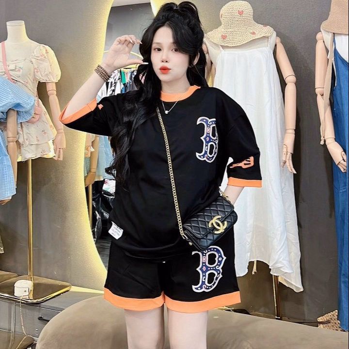 Đồ Bộ Nữ Vải Thun Cotton Xịn Xò In Nổi Chữ B Lớn Form Rộng Siêu Đẹp Tp20 - Golden Dream - Ảnh 4