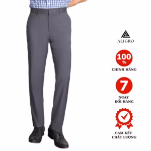 Quần Âu Nam Aligro Màu Grey Chất Liệu Cao Cấp, Chuẩn Form Slimfit, Tôn Dáng Màu Grey Algo1034 - Aligro