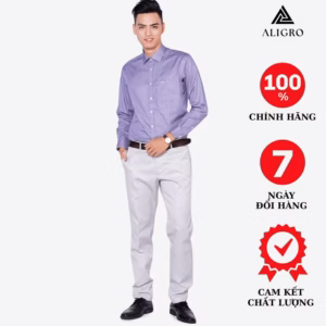 Quần Kaki Nam Aligro Chất Liệu Kaki Mềm Mịn Cao Cấp Dáng Slimfit Màu Trắng Ngà Algk023 - Aligro
