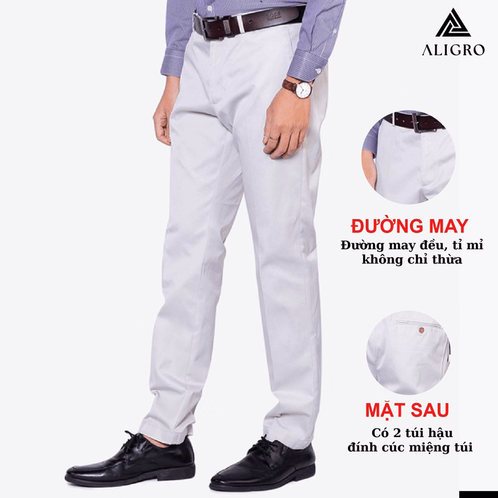 Quần Kaki Nam Màu Trắng Aligro Algk022 - Aligro - Ảnh 3