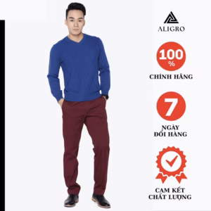 Quần Kaki Nam, Quần Thô Màu Đen Dáng Slimfit, Chất Liệu Vải Kaki Cao Cấp Bền Đẹp, Thiết Kế Cạp Đính Đỉa Aligro Algk015 - Aligro