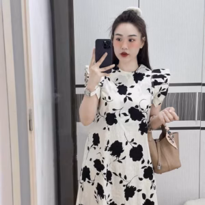 Đầm Váy Nữ Lụa Hoa Tay Bèo St745 - Sam Store