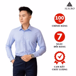 Áo Sơ Mi Bamboo Slimfit Dài Tay Hoạ Tiết Nhí Aligro Algs225 - Aligro