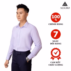 Áo Sơ Mi Nam Dài Tay Aligro Chất Liệu Sợi Modal Công Nghệ Dệt Chống Nhăn, Mềm Mại, Mướt Và Mát Da Algs224 - Aligro
