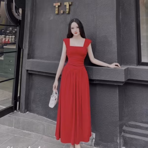 Đầm 2 Dây Bảng To Form Dài Chất Thun Lụa - Lê Phương Boutique