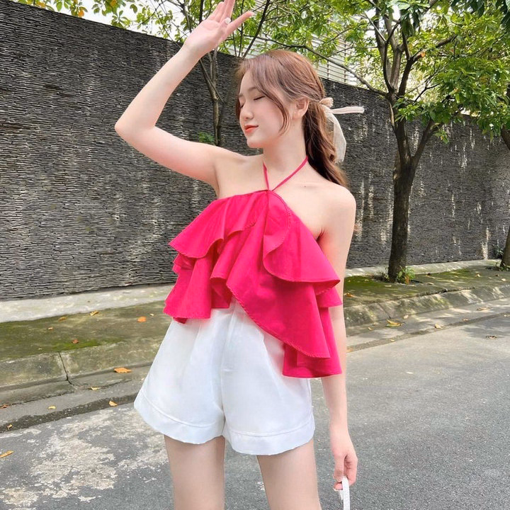 Áo Yếm 2 Tầng Vải Kate - Lê Phương Boutique - Ảnh 7