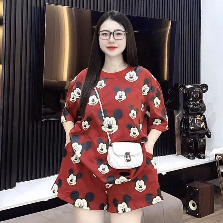 Set Bộ Thun Ép Nhiệt 3D Mickey Bt75R-Nana House - Ảnh 2