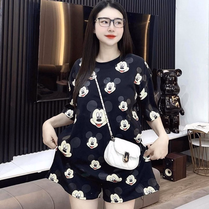 Set Bộ Thun Ép Nhiệt 3D Mickey Bt75R-Nana House - Ảnh 4