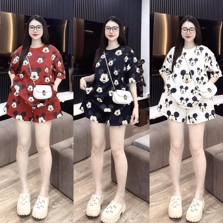 Set Bộ Thun Ép Nhiệt 3D Mickey Bt75R-Nana House