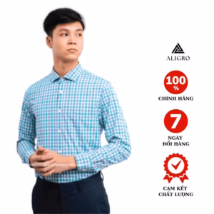 Áo Sơ Mi Kẻ Dài Tay Dáng Slimfit Mã Algs187 - Aligro