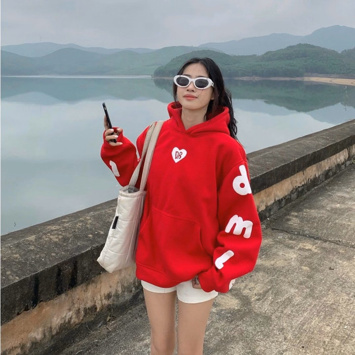 Áo Hoodie Nam Nữ Unisex Form Rộng Vải Nỉ Ngoại In Nổi Bảng Chữ Cái Dr Tp30 - Phương Store