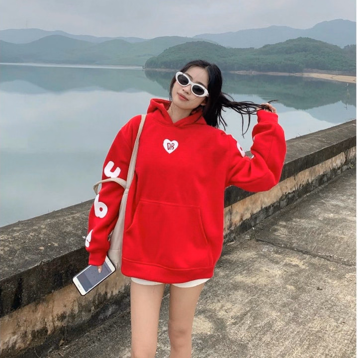 Áo Hoodie Nam Nữ Unisex Form Rộng Vải Nỉ Ngoại In Nổi Bảng Chữ Cái Dr Tp30 - Phương Store - Ảnh 6