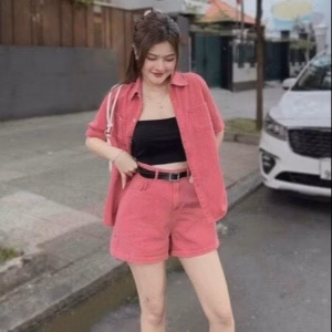 Set 4 Món Sơ Mi Kaki Áo Trong Gân Tăm Kèm Dây Nịt Sh105G- Sam Store