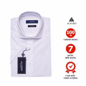 Áo Sơ Mi Cộc Tay Nam Aligro Màu Trắng Algs-C95 - Aligro