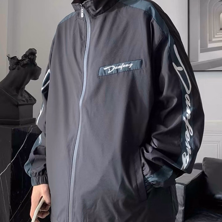 Áo Khoác Dù Ép 3 Lớp Nam Nữ Túi Có Khóa Kéo Thiết Kế Sọc Tay Ngực Có Túi Nhỏ -Htm Fashion - Ảnh 2