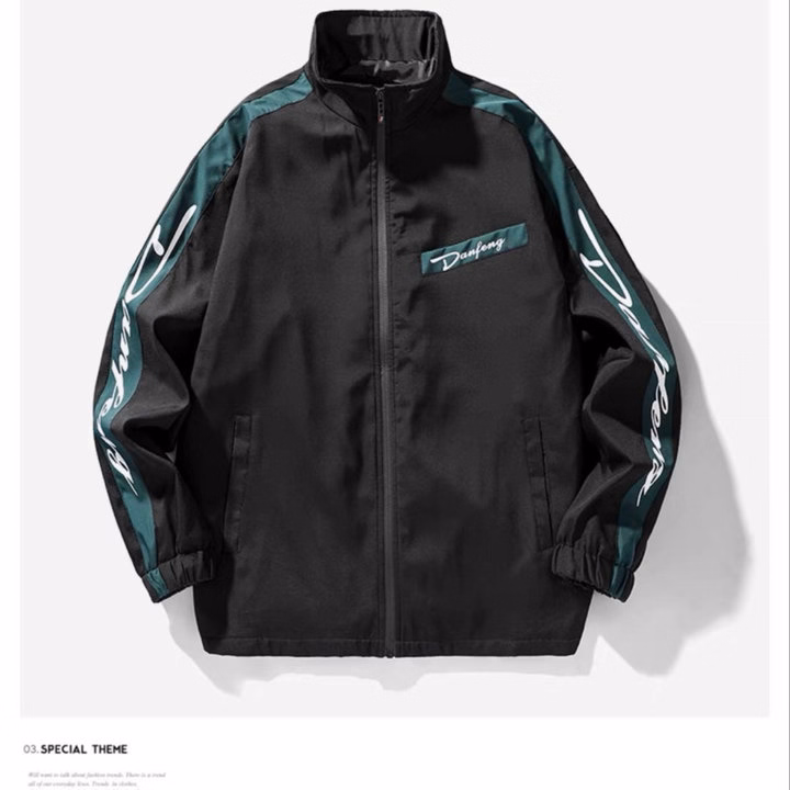 Áo Khoác Dù Ép 3 Lớp Nam Nữ Túi Có Khóa Kéo Thiết Kế Sọc Tay Ngực Có Túi Nhỏ -Htm Fashion - Ảnh 6