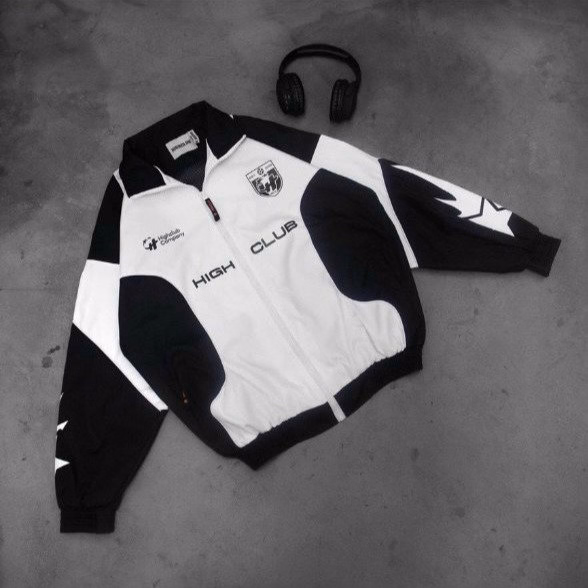 Áo Khoác Dù Nam Nữ 2 Lớp Cổ Đứng Phối Khóa Kéo In Chữ High Club -Htm Fashion - Ảnh 3