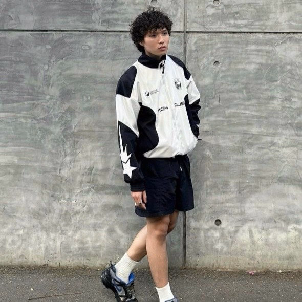 Áo Khoác Dù Nam Nữ 2 Lớp Cổ Đứng Phối Khóa Kéo In Chữ High Club -Htm Fashion