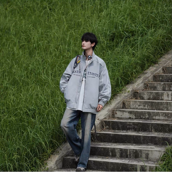 Áo Khoác Dù Ép 3 Lớp Nam Nữ Phối Tay Sọc In Chữ Kesnth -Htm Fashion - Ảnh 5