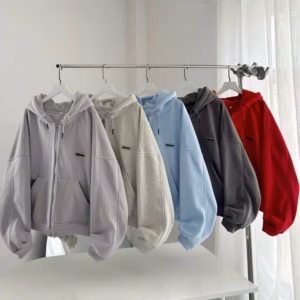 Áo Khoác Hoodie Nam Nữ Có Nón Phối Khóa Kéo Thêu Chữ Dessuu -Htm Fashion