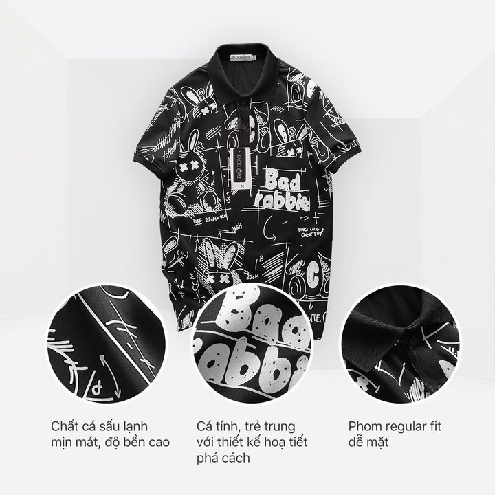 Áo Thun Cổ Bẻ Rabit Chất Cá Sấu Lạnh, Mềm Mịn P227 - Lady'S Passion - Ảnh 3