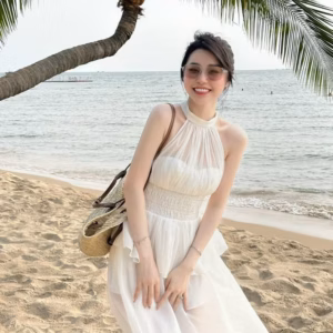 Set Áo Cổ Yếm Mocking Eo(Có Mút Ngực,Có Lót) Kèm Chân Váy Bh110J- Nana House