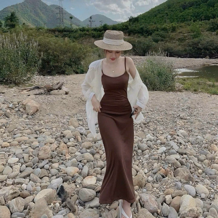 Set Đầm Body 2 Dây(Có Mút) Kèm Áo Khoác Sơ Mi Cài Nút Bh1201- Nana House - Ảnh 14