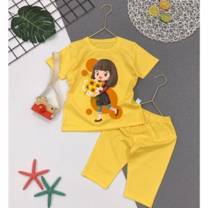 Bộ Đồ Bé Gái Lửng In Hình Bé Gái Đáng Yêu Ql9 - Be Yourself